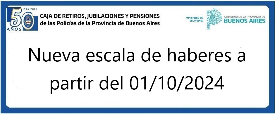 Nueva escala salarial a partir de 01/10/2024