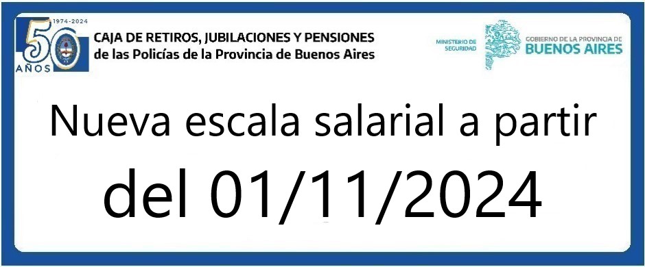 Nueva escala salarial a partir del 01/11/2024