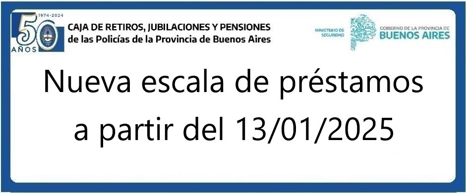 Nueva escala de préstamos a partir del 13/01/2025