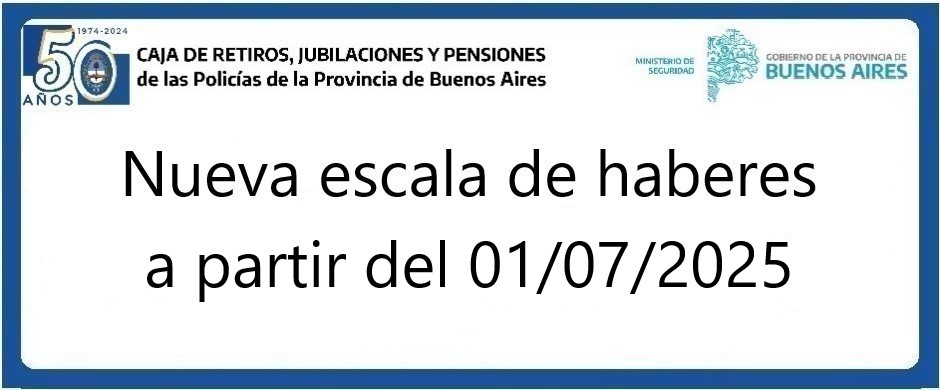 Nueva escala de haberes Julio 2025