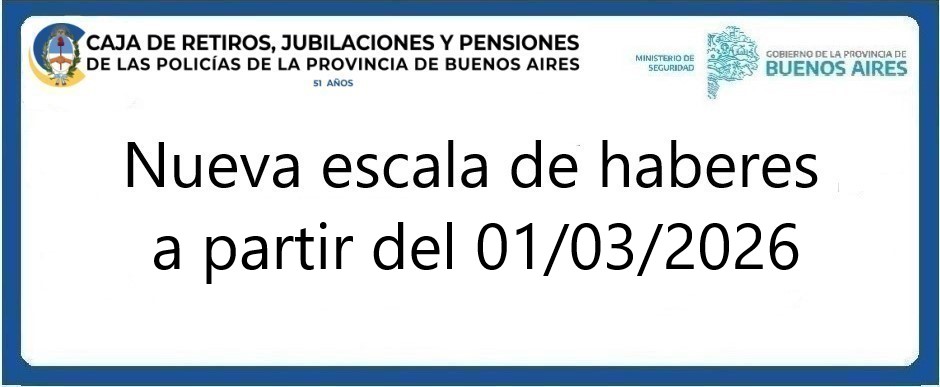 Nueva escala de haberes a partir de marzo 2026