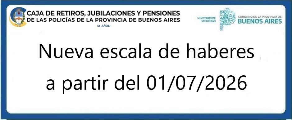 Nueva escala de haberes julio 2026