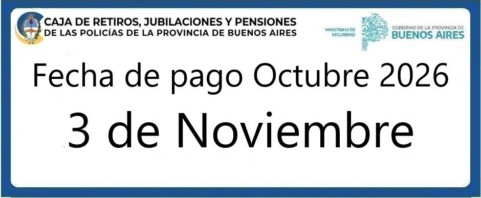Fecha de pago octubre 2026