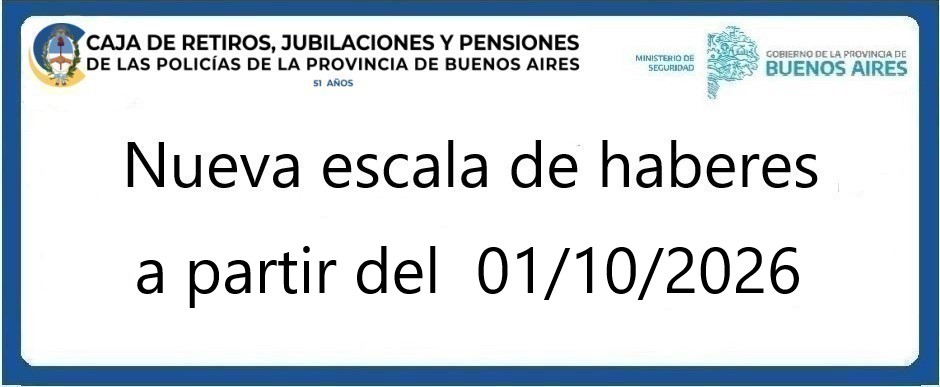 Nueva escala de haberes octubre 2026